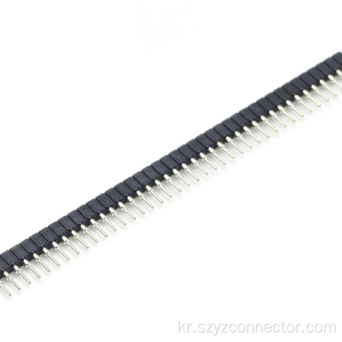 2.0mm 가공된 암 헤더 단일 행 40P